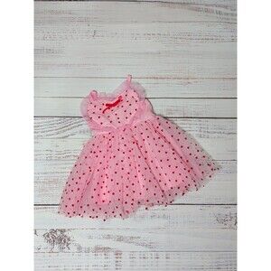 Pink Heart Tulle Dress Toddler 12-18 Months Birthday Special Occasion